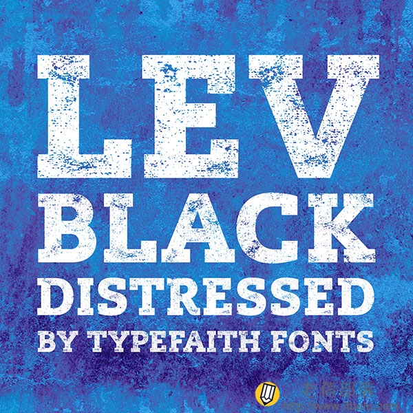 Lev Black Distressed Font