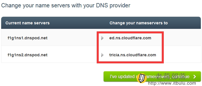 cloudflare更换DNS