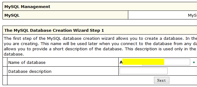 创建IXwebhosting主机MYSQL数据库及用户