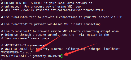 配置VNC界面分辨率