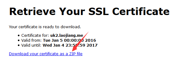 下载SSL证书入口