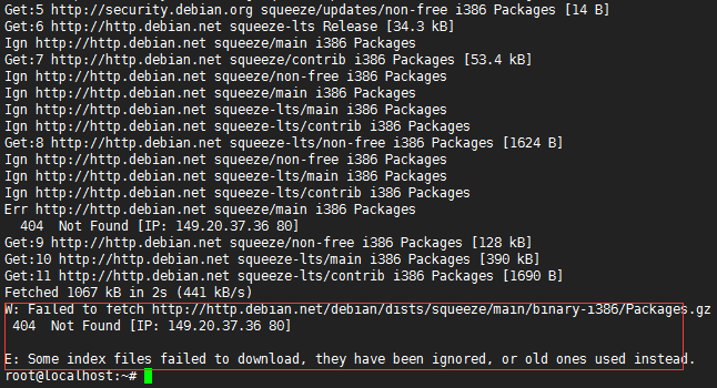 Debian更新源错误提示