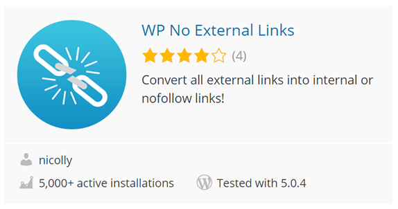 WP No External Links