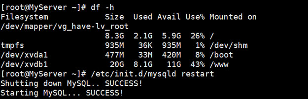 解决重启MySQL数据库"The server quit without updating PID file"问题