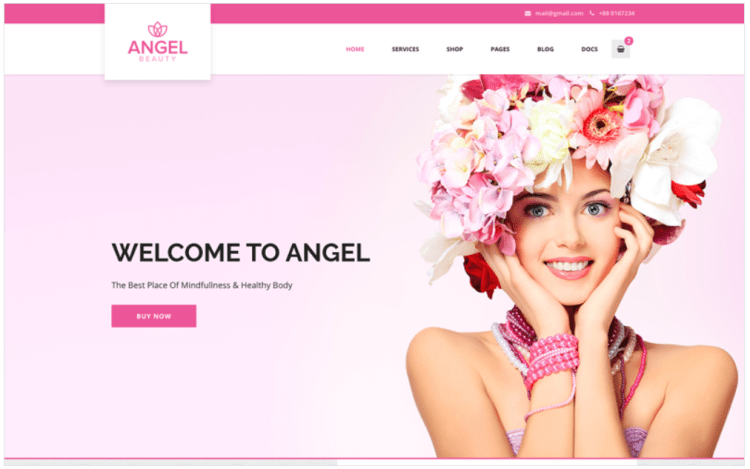 Angel - 美容沙龙商店WooCommerce WordPress元素主题