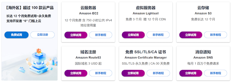 新客申请亚马逊云国际赠送12个月云服务器且有限时礼物领取 - 第2张