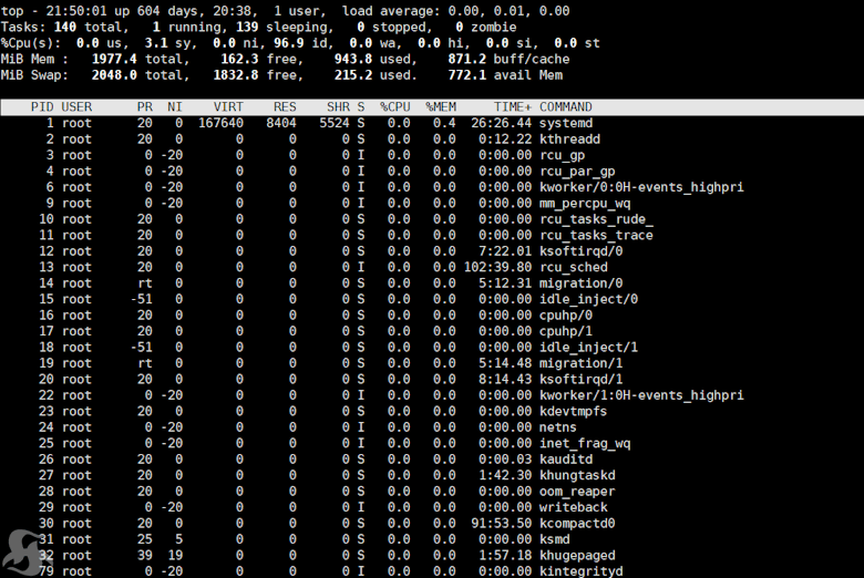 记录在linux服务器中用top命令查看CPU信息和负载 - 第1张