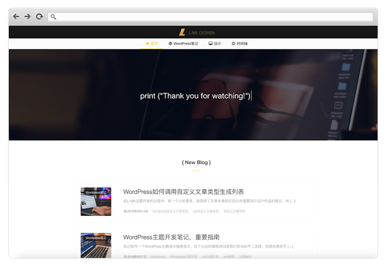 L-Talk - 适合设计师专用的单栏Bootstrap框架wordpress主题 - 第1张