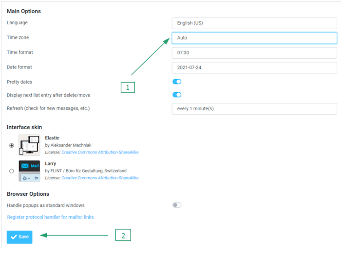 记录在cPanel Webmail 邮件管理中修改时区 - 第3张