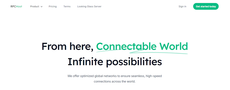 RFCHOST 提供1Gbps香港大带宽优化线路VPS