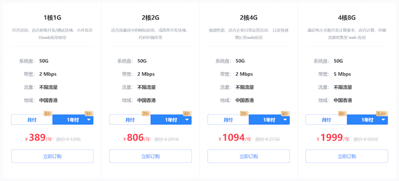 2个香港本土云服务商提供便宜香港云服务器对比