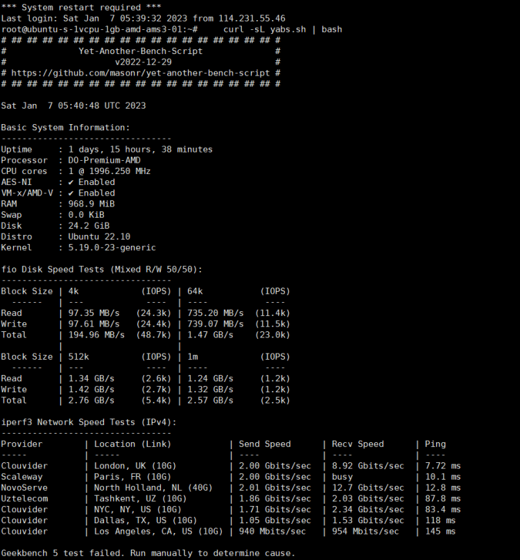 DigitalOcean 欧洲荷兰机房性能速度线路综合测评