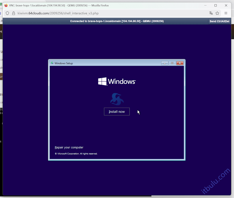 利用搬瓦工VPS Mount ISO功能部署内置Windows系统镜像