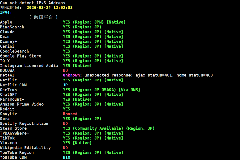 HostYun 日本大阪IIJ网络VPS IIJ直连线路 500M带宽