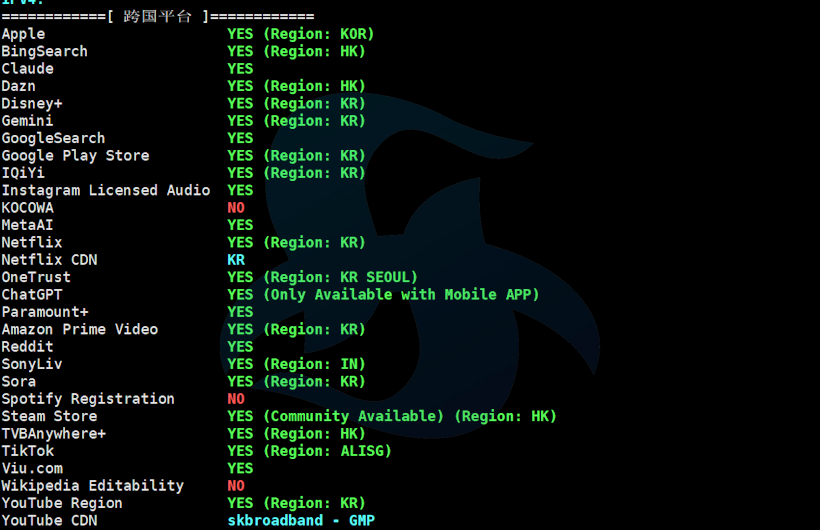 edgeNAT 韩国SK VPS性能评测 韩国LG机房SK直连线路
