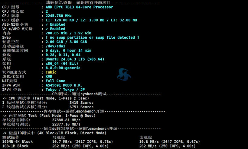 IPRaft 日本东京家宽网络双ISP 日本原生IP 1000Mbps带宽 解锁优秀