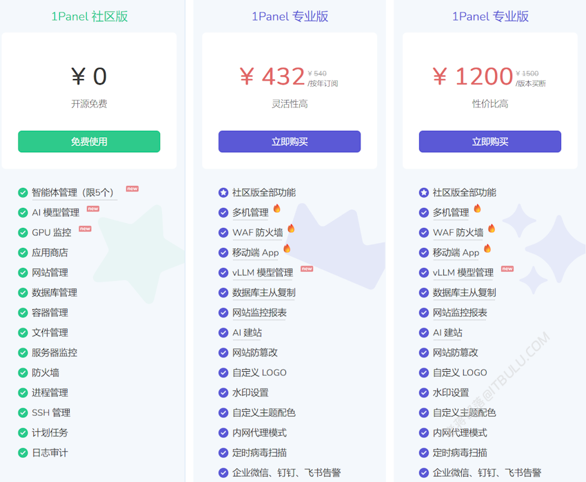 1Panel 一款可以尝试替换宝塔面板的Linux云主机WEB面板