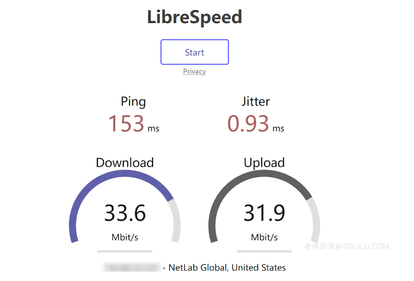 Lightlayer 美国优化线路IP 本地上传下载测速